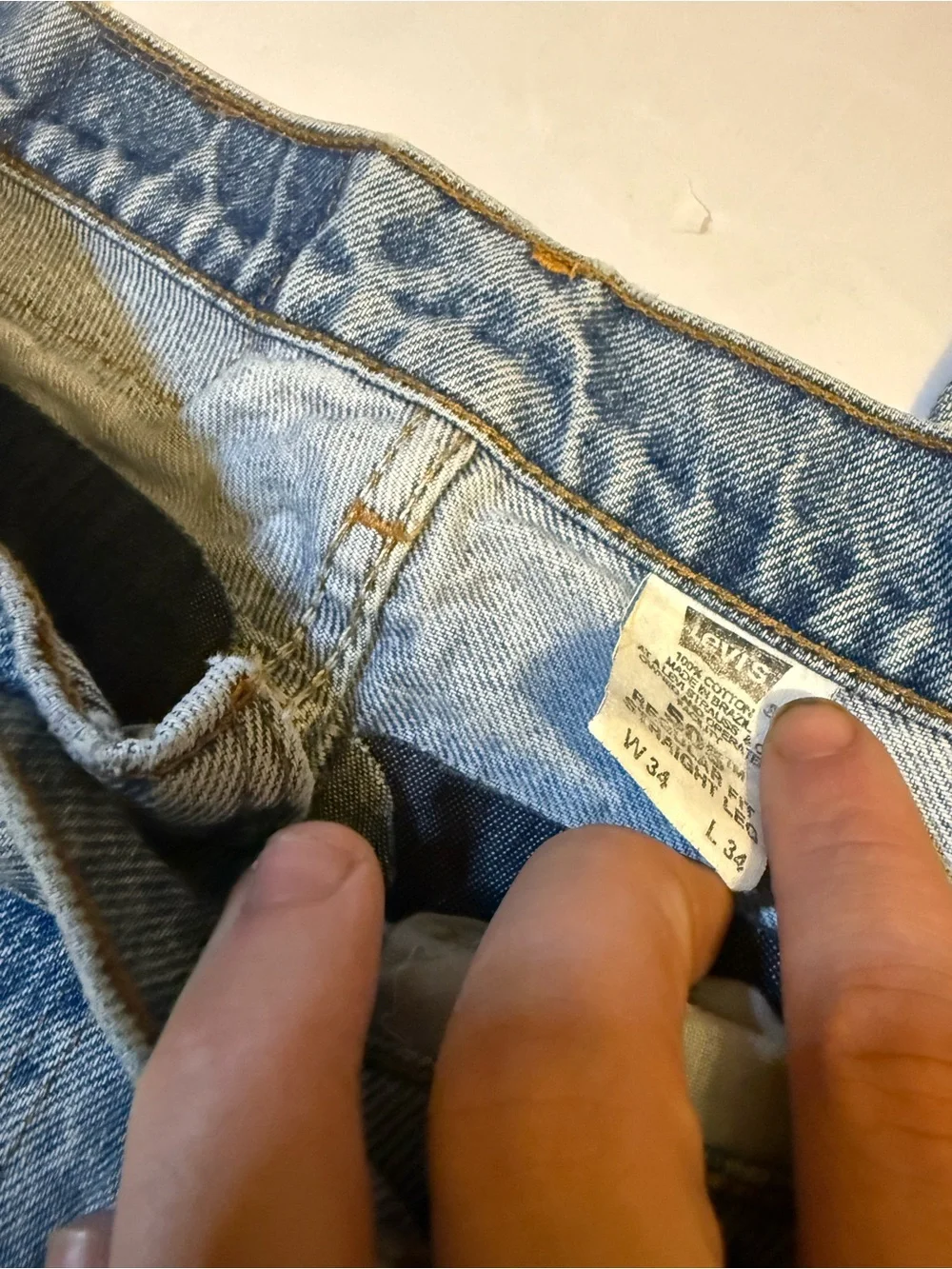 Vintage Levi's 505’s Men's Light Blue Straight Leg Denim Jeans
